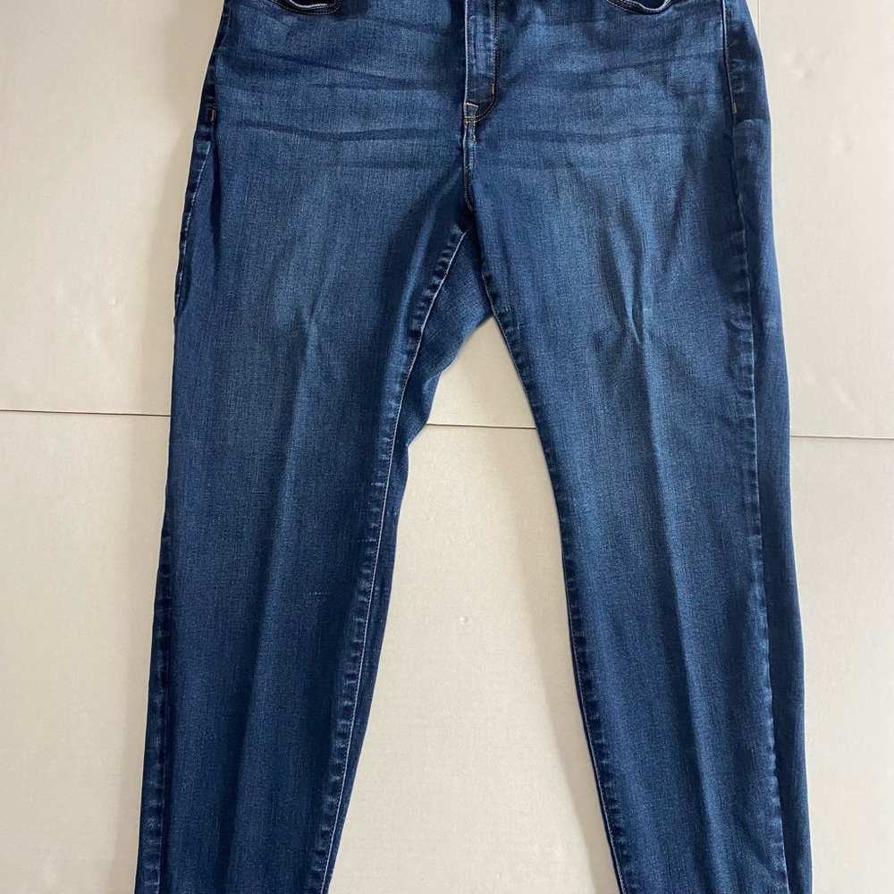 Lane Bryant Dark Blue Curvy Fit High-Rise Skinny Jeans Flex Magic Waistband Sz18